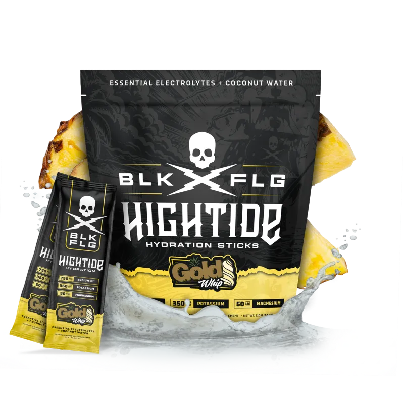 BLK FLG HIGHTIDE Hydration Sticks showing individual electrolyte packets