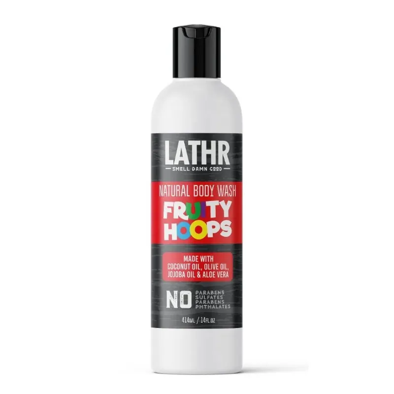 LATHR Fruity Hoops Body Wash with colorful fruity cereal scent