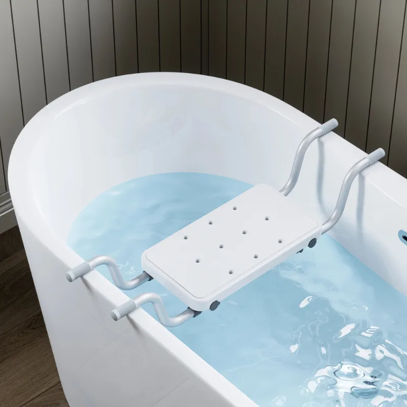 HOROW Bathtub Seat with Non-Slip Handles for Elderly, bath chair in a tub with safety handles.