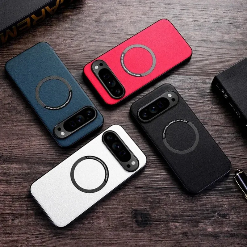 The Pixel Case Leather Magnetic Case For Google Pixel 8 Series with magnetic closure