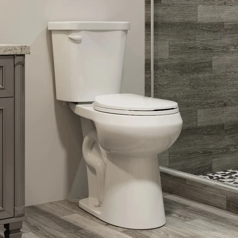 HOROW R03S 12 inch rough in two piece round toilet with quiet close seat
