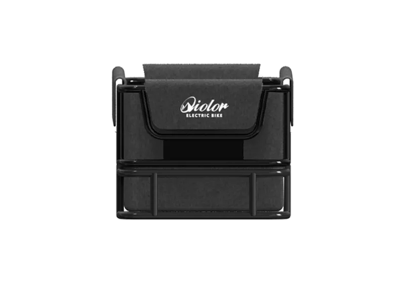 Qiolor Cargo Combo with dark gray bag and rear cargo box for storage