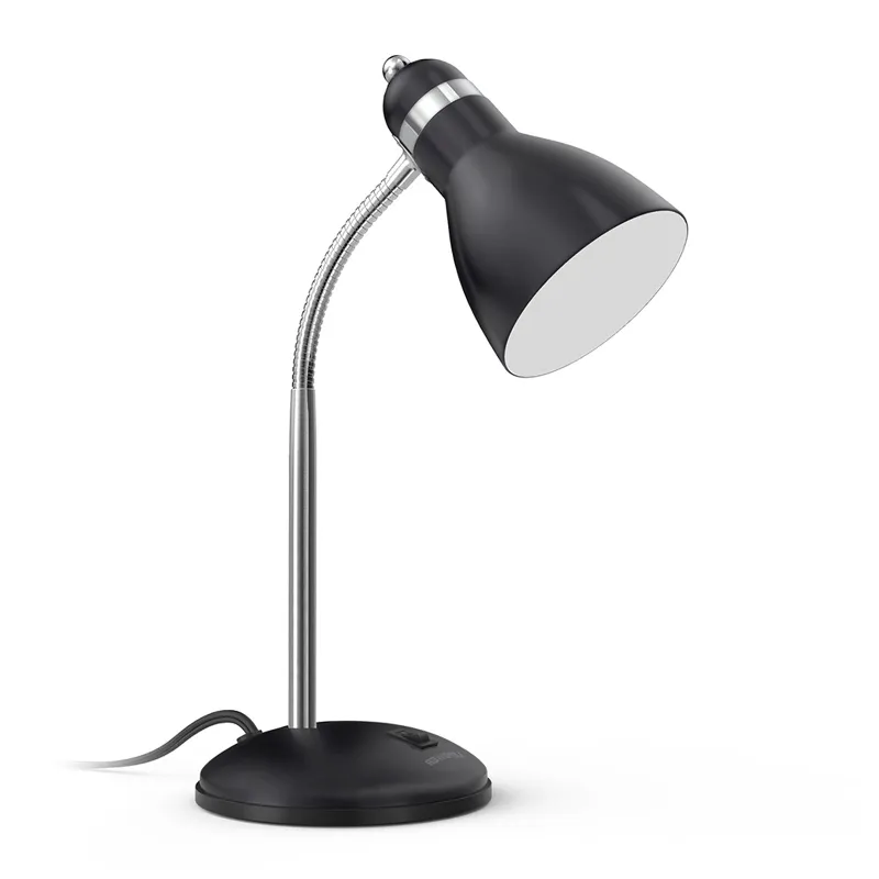Lepower Tec Flexible Gooseneck Metal Desk Lamp Directional Table Lamp, adjustable metal lamp with curved arm