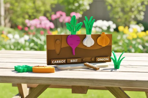 Fun House Toys Rooted Vegetable Cross-Section Model with root vegetables fitting into soil base