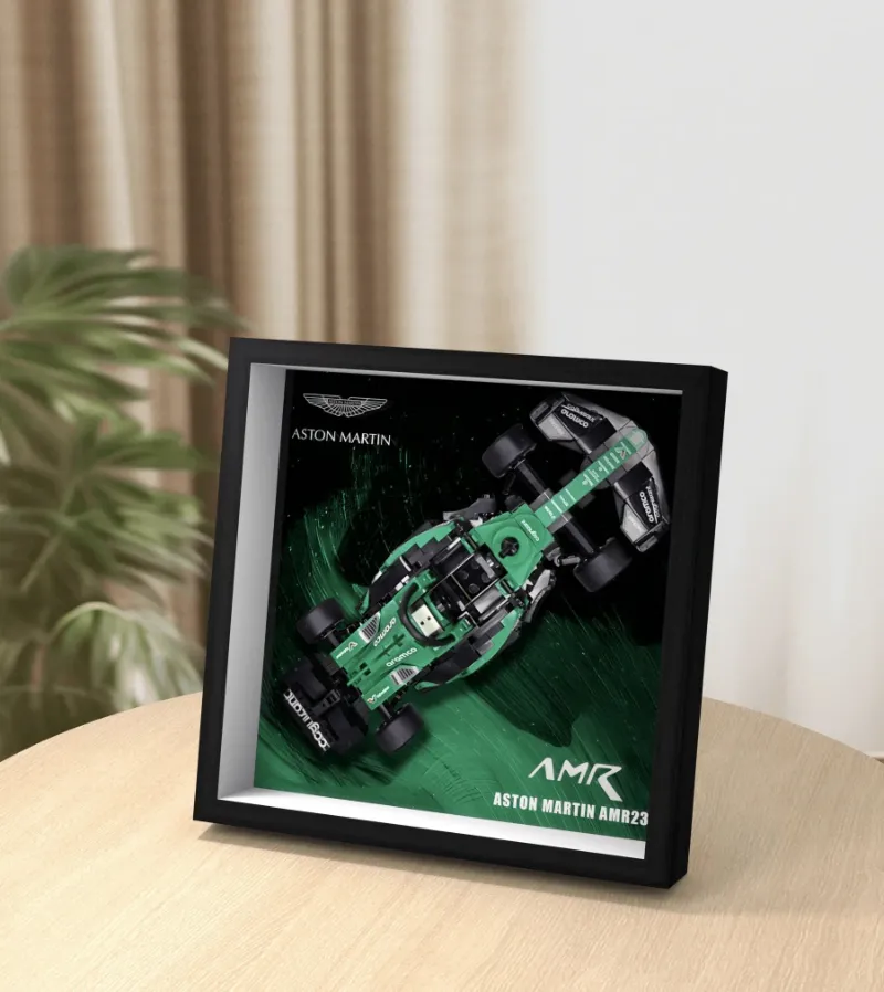 ICUANUTY Display Car Frame for Lego Speed Champions Aston Martin 76925, compact wall-mounted frame