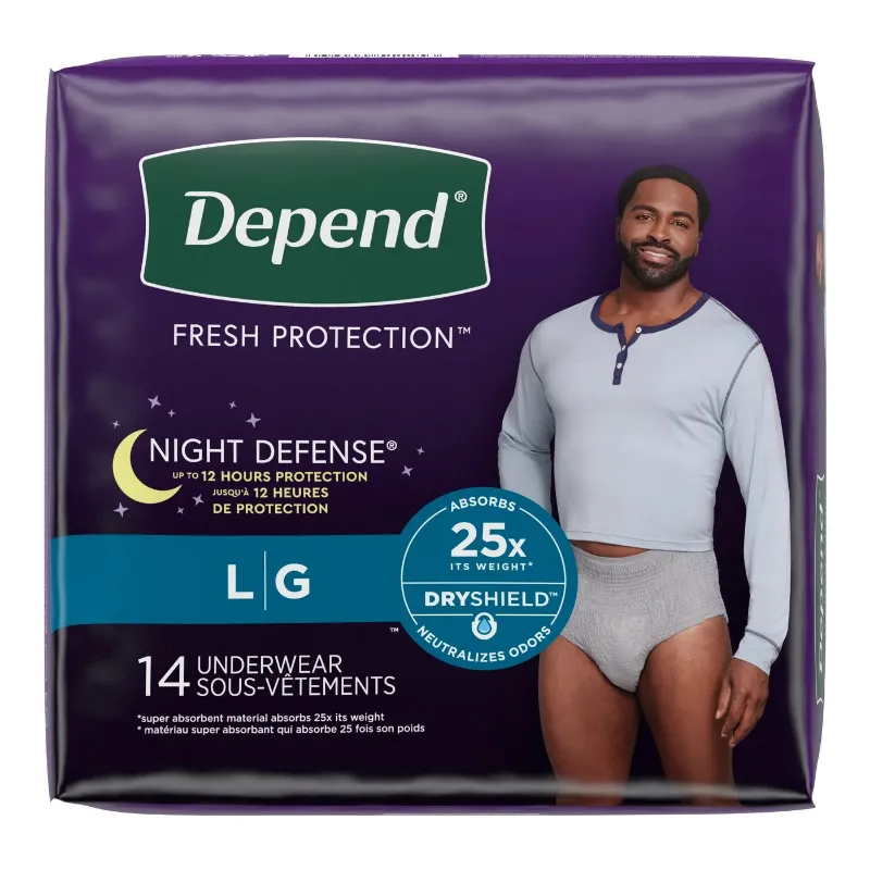 ActivKare Depend Night Defense Incontinence Underwear for Men