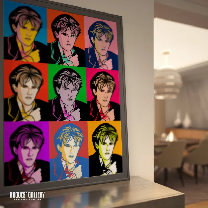 Rogues Gallery 80s Retro Project Howard Jones Pop Art Print Andy Warhol style portrait