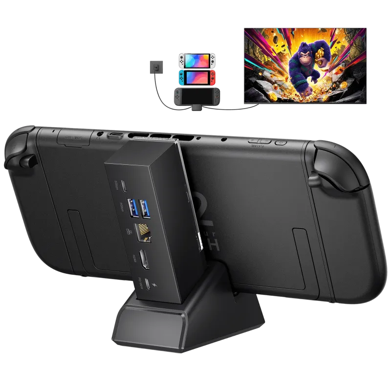 JSAUX 7-in-1 Multifunctional Docking Station for Switch 2 with modular detachable base
