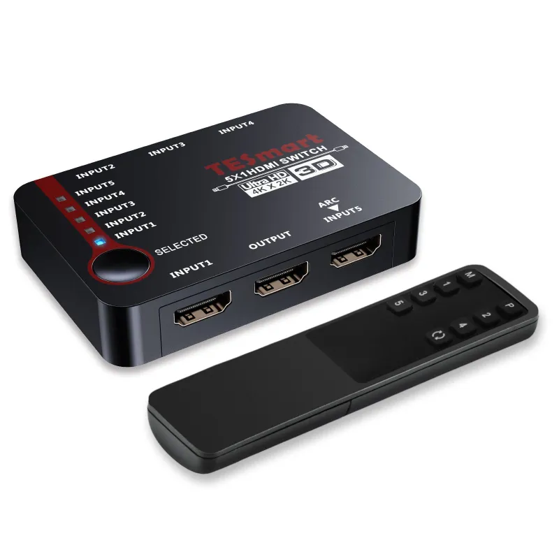 TESmart 5 Port HDMI Switch with auto-detect and HDR support