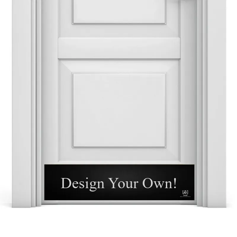 Deck the Door Decor Custom Engraved Door Kick Plate with personalized aluminum door protection