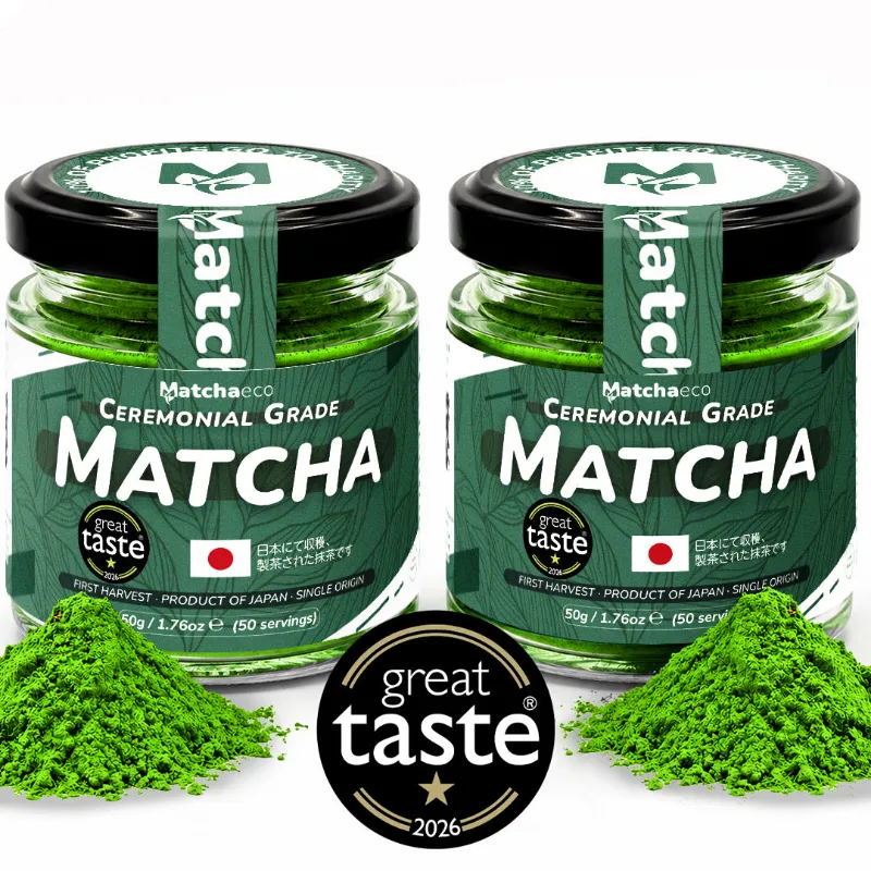 Matchaeco Ceremonial Grade Matcha Green Tea Powder 50g, vibrant green Japanese matcha powder