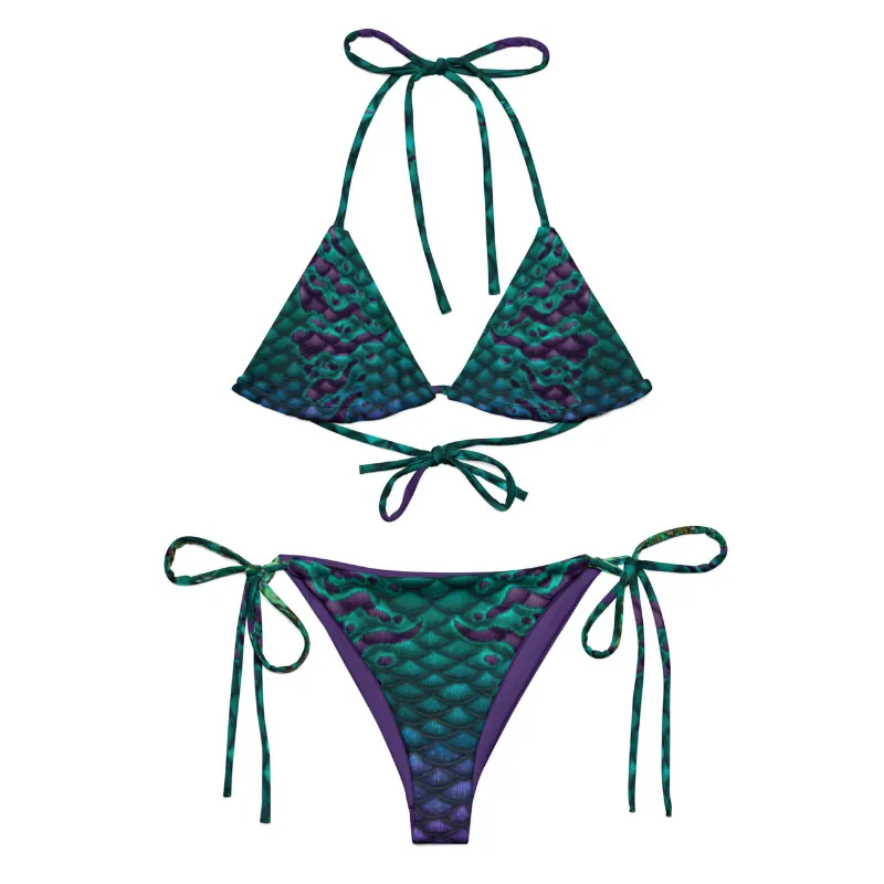 Sereia Guardiã Solaris all-over print recycled string bikini set