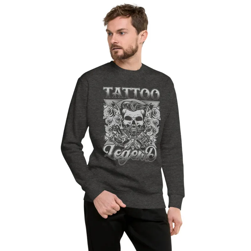 Painless Tattoo Fleece TL Pullover crewneck sweatshirt with ribbed cuffs