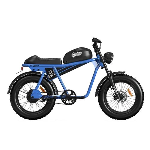 Qiolor TIGER JR Commuter Electric Bike in retro 90s motor-inspired design