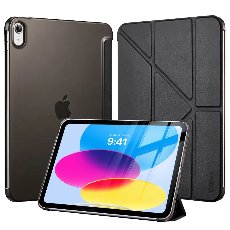 COBAK Case iPad 11th Gen Y-Fold Magnetic Stand Case in premium leather with kickstand