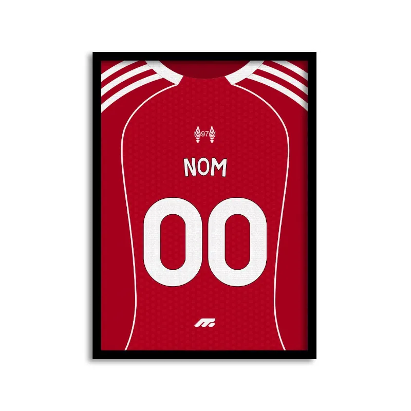MYCASE FC Affiche Liverpool Domicile football poster with home kit