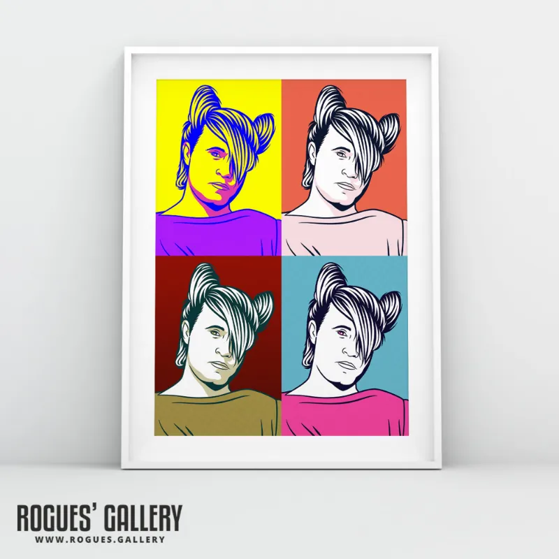 Rogues Gallery 80s Retro Project Mike Score of A Flock of Seagulls pop art print in bright colours