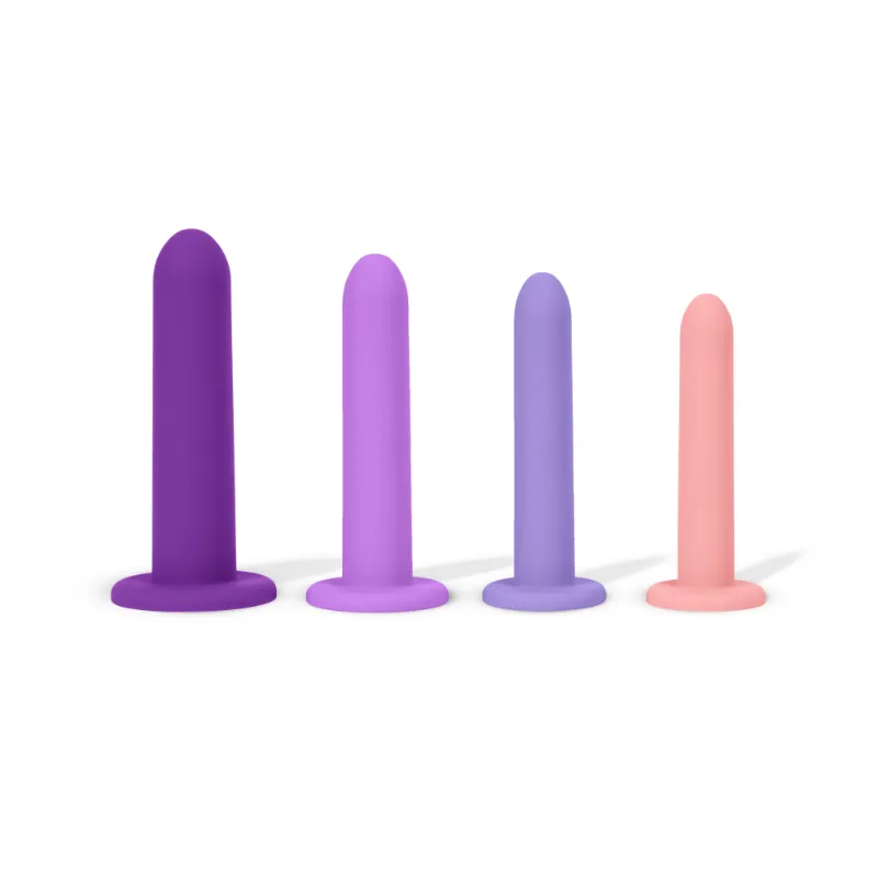 NewFlora Large Exerciser Set with four advanced-size dilators in body-safe material