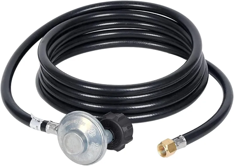 GrillPartsReplacement 12 Feet Hose Regulator Kit QCC1 Type 1 propane tank conversion kit with regulator and connections