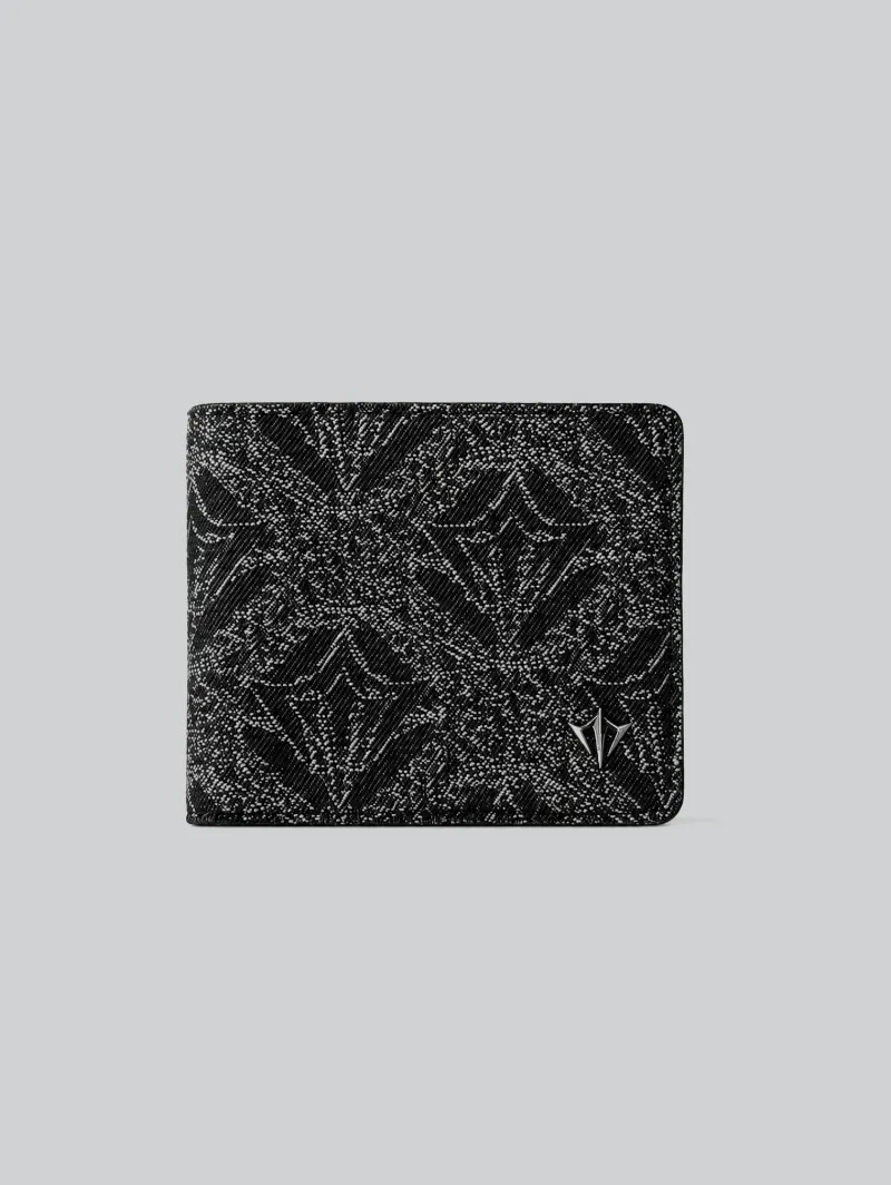 ARNTREAL Jacquard Wallet with monogram weave pattern and metal logo