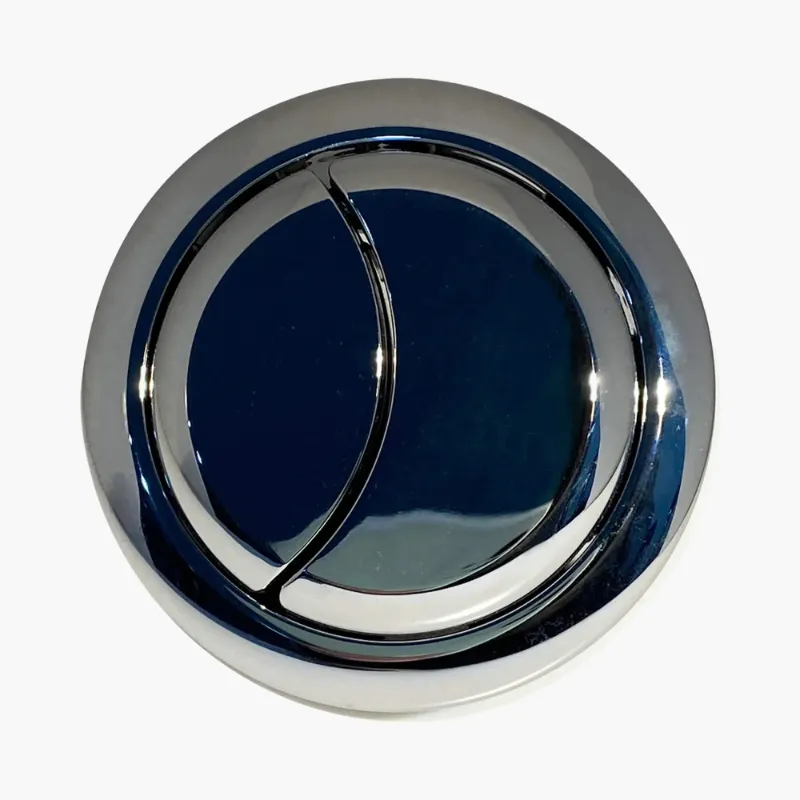HOROW chrome toilet flush button for T0280w One Piece Toilet Model HWBT-80 shown close up