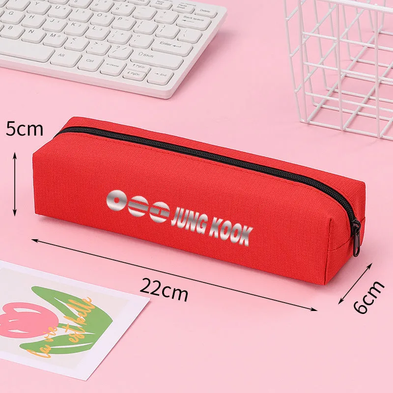 TTAesthetic ARIRANG Canvas Pencil Case Cosmetic Bag beige canvas pouch with minimalist design