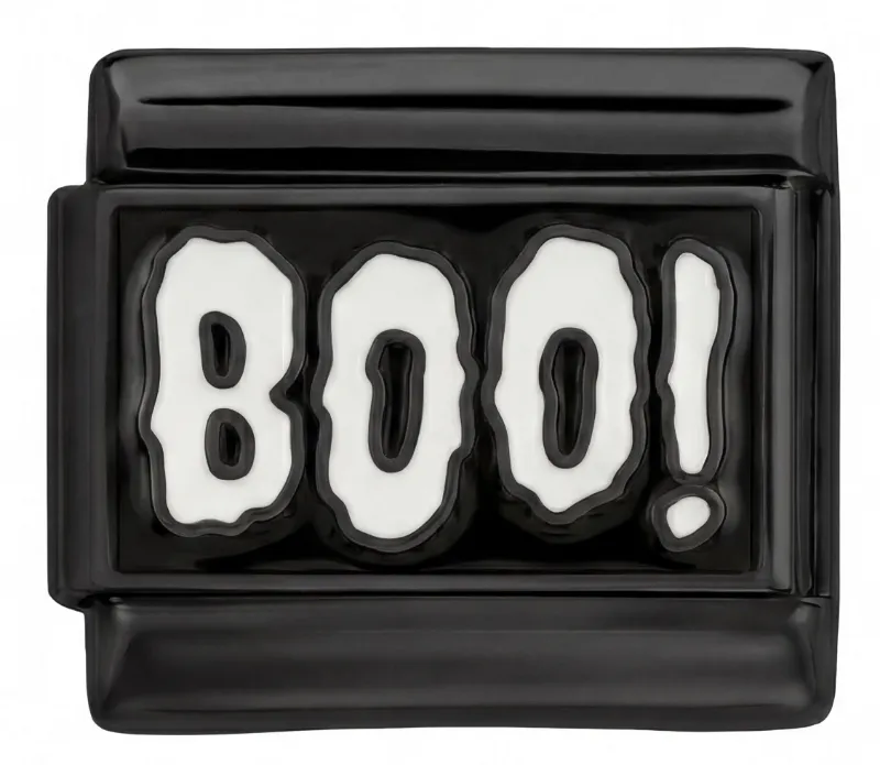 Charms Official BOO! charm with Halloween ghost or text design for charm bracelets