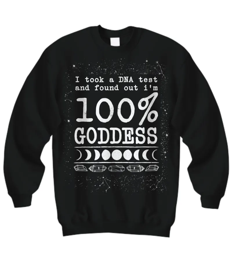 Spirit Nest 100% Goddess long sleeve shirt with graphic text