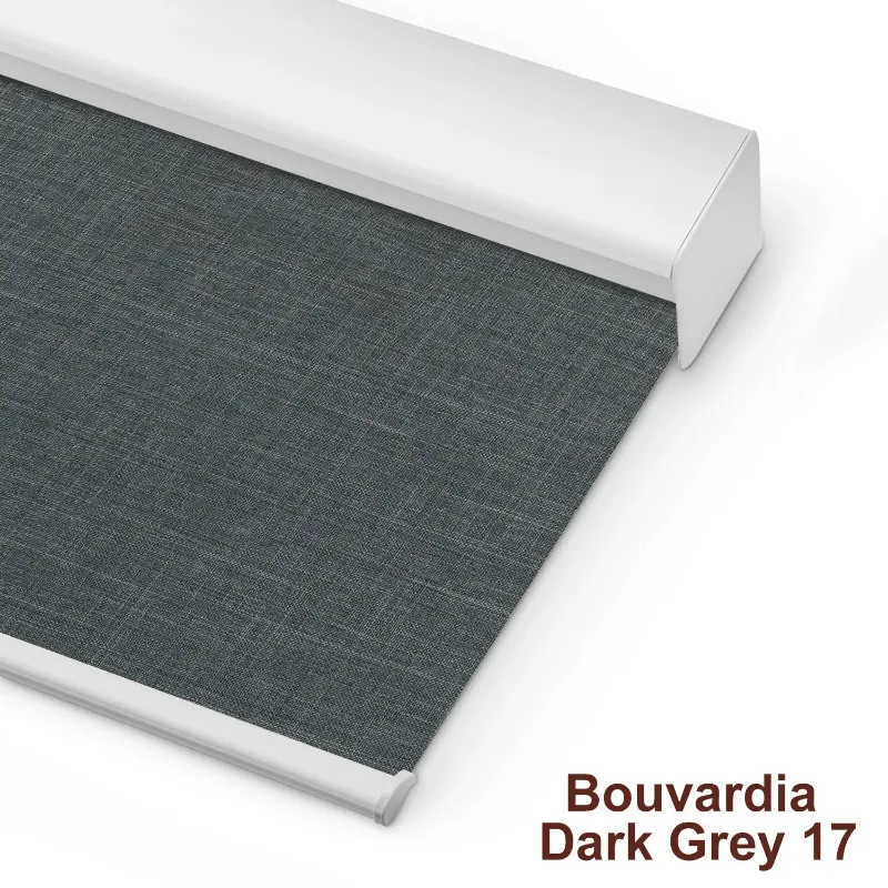 Bringnox Motorized Roller Shades 100% Blackout Bouvardia window treatment in neutral tone