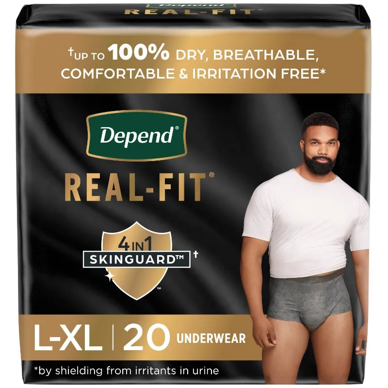 ActivKare Depend Real-Fit Underwear for Men, protective underwear packaging shown