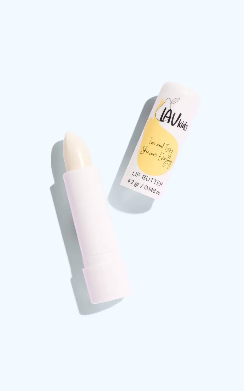 Lav Kids Moisturising Lip Butter, a vegan lip balm for children with plant oils
