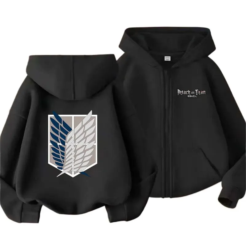 Animeancy Attack On Titan Sweatshirt Wings of Freedom hoodie Survey Corps emblem