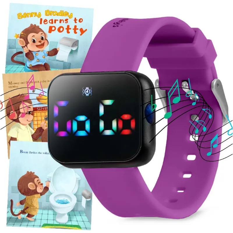 Benny Bradley's Potty Training Watch with eBook in purple colorway