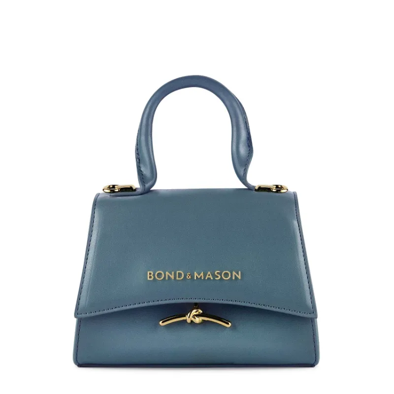 Bond & Mason The Kimberly Handbag (Green) showing compact green vegan leather handbag