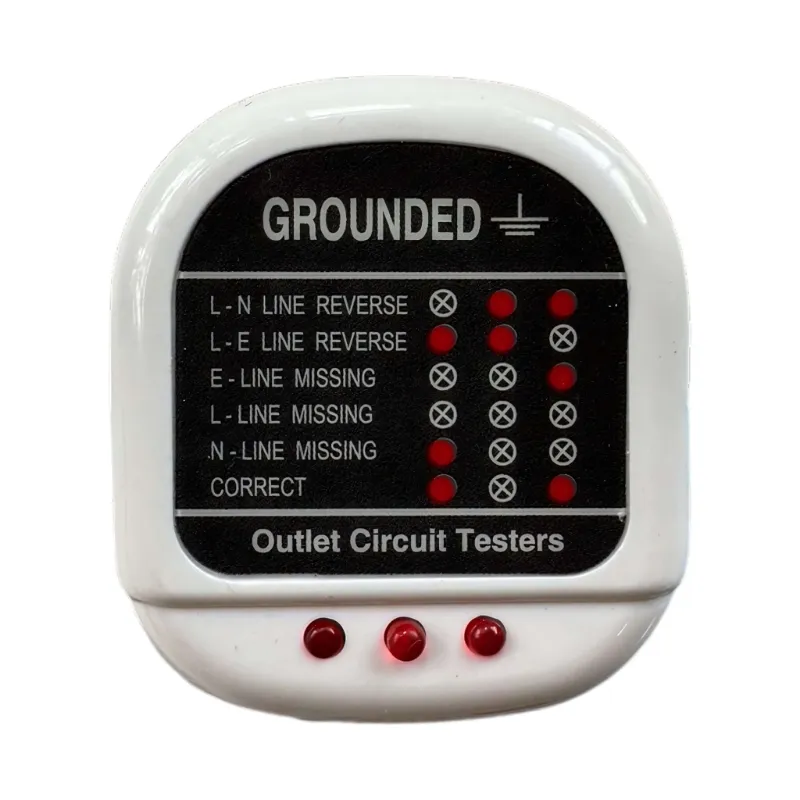 Premium Grounding Grounding Socket Tester, small white plug-in device with LED indicators