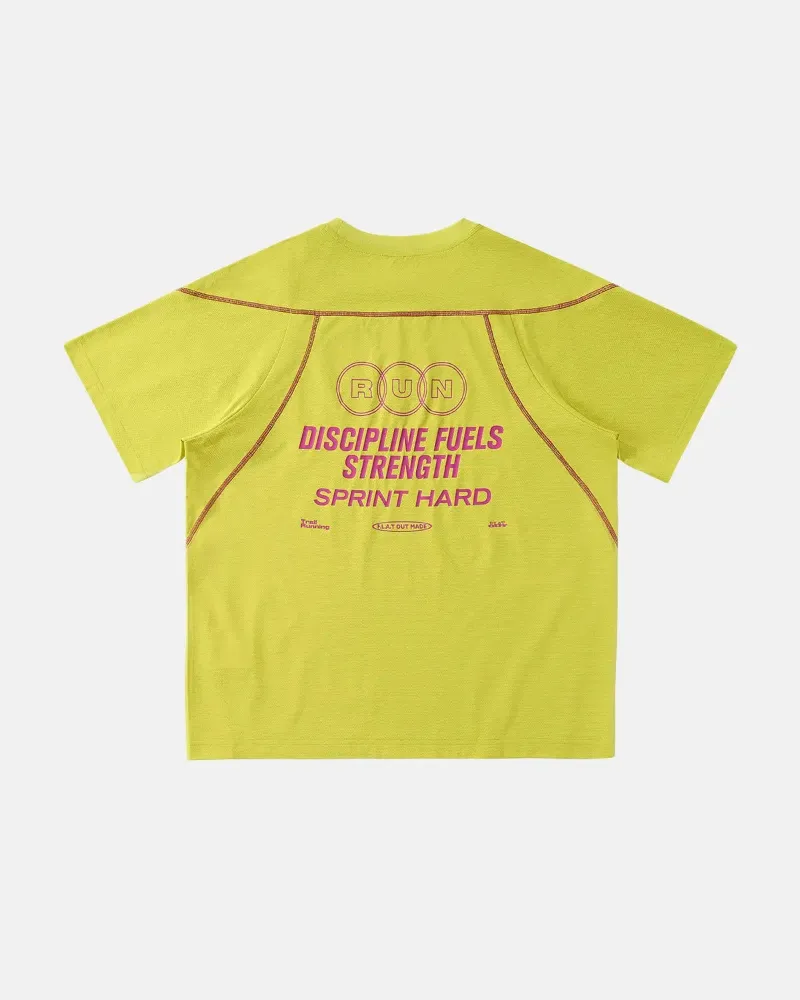 INFLATION TECHLATION AirFlow Breathable Quick-Dry Tee with contrast stitching and micro-vent panels
