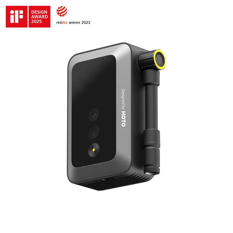 HOTO Air Pump Pocket, pocket-sized pump with LED display and charging port