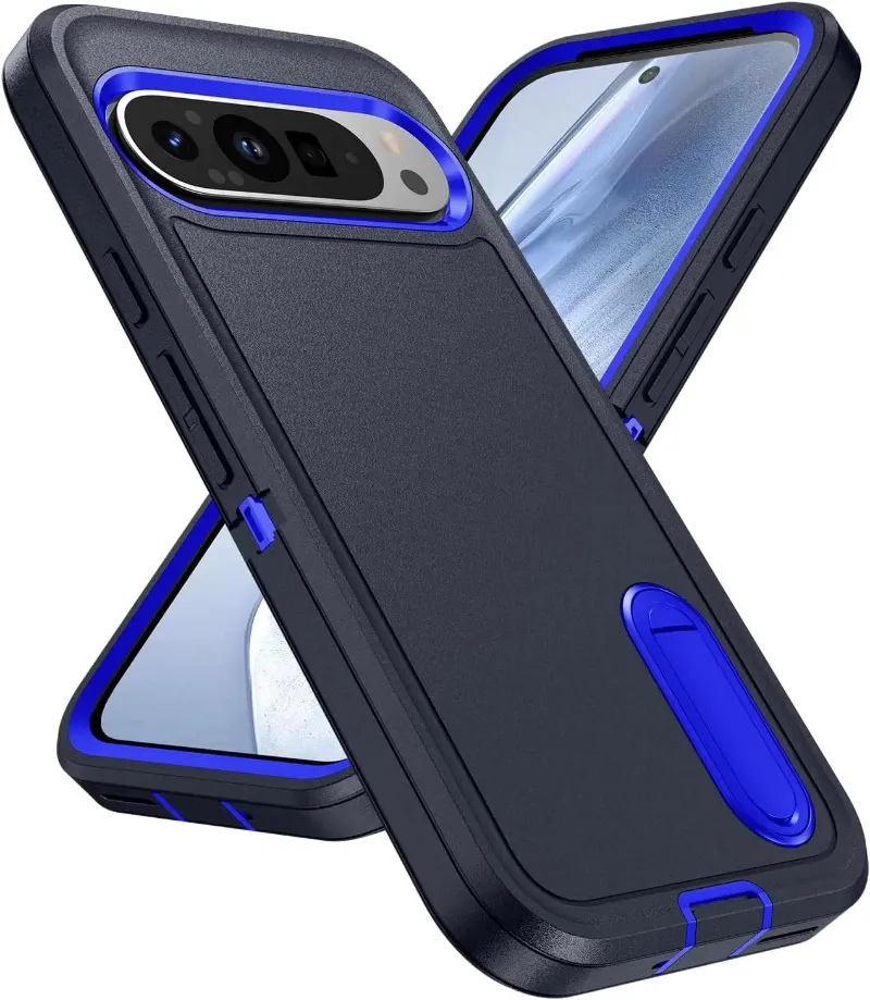 The Pixel Case Anti-Drop Case with Kickstand For Pixel showing blue-black rugged design