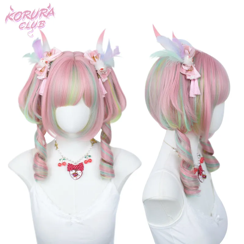 Koruraclub Korura Original Wig #019 Pastel Bunny Mirage in pastel mint pink synthetic fiber