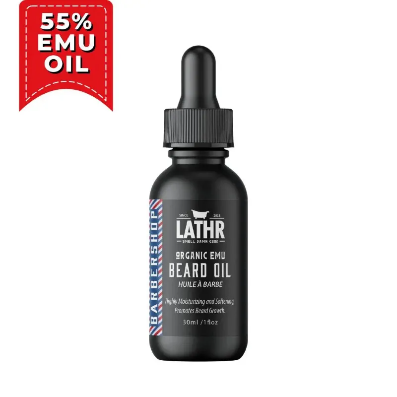 LATHR Emu Beard Oil with Australian emu oil for nourishing beards