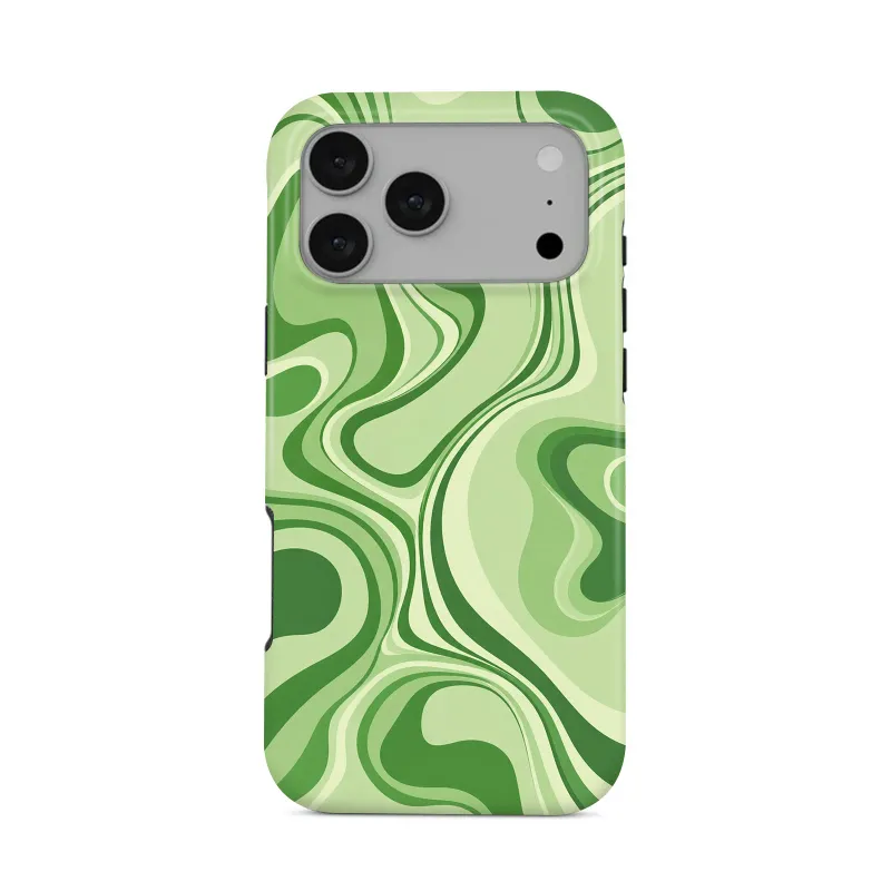 COBAK Case Matcha Tough Phone Case in soft green with matcha tea print