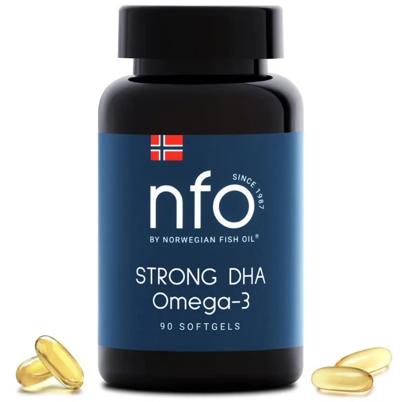 NFO Omega-3 Strong DHA softgel capsules