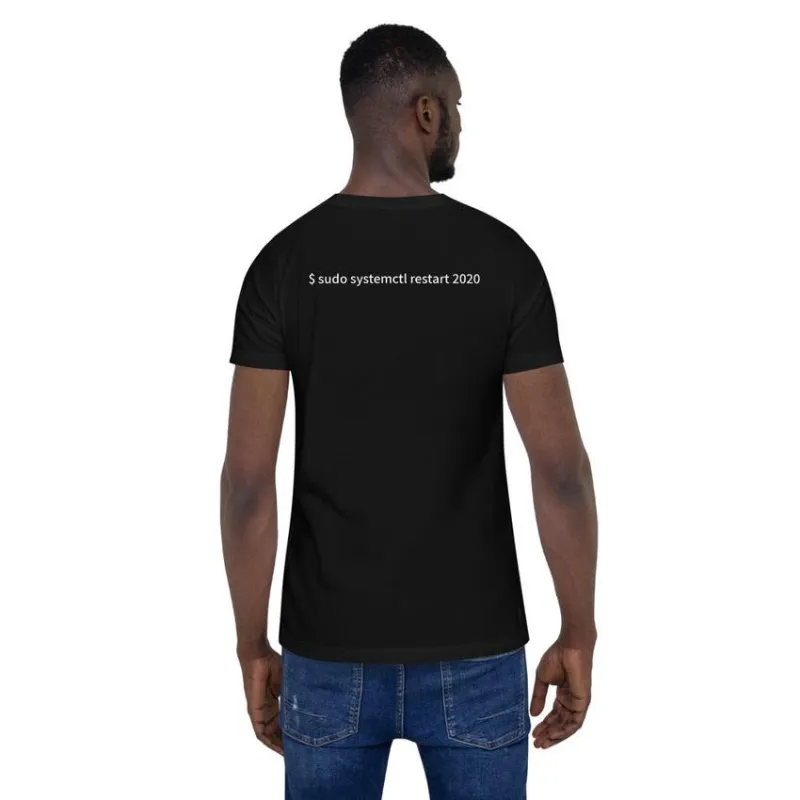 MyHackerTech sudo systemctl restart 2020 short-sleeve t-shirt back design