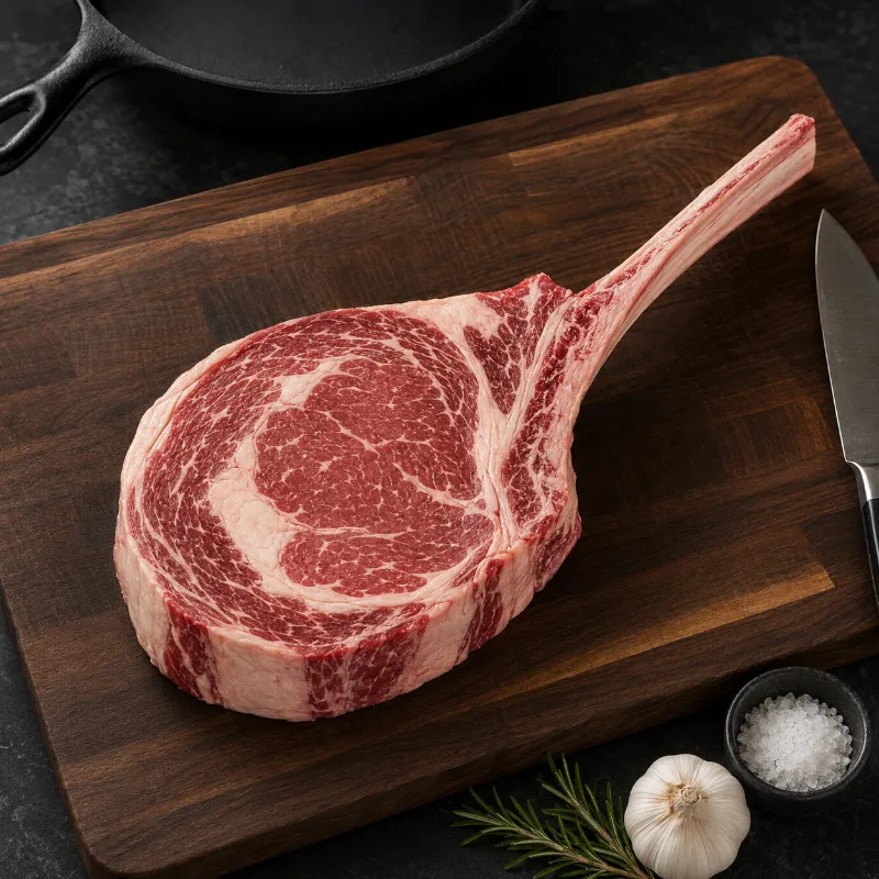 Halal World Depot Halal Tomahawk Steak 24oz thick USDA Choice