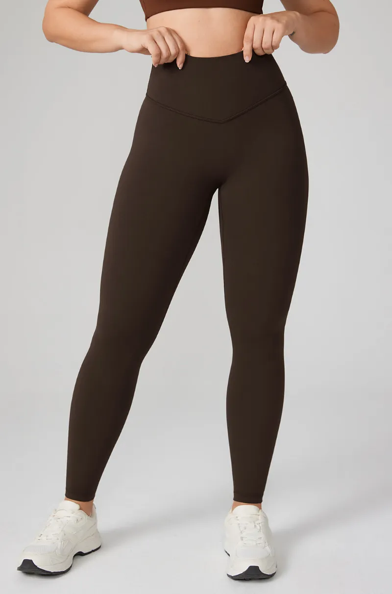 Essenther Global Hugcurve No Front Seam Leggings 28 inch in solid color