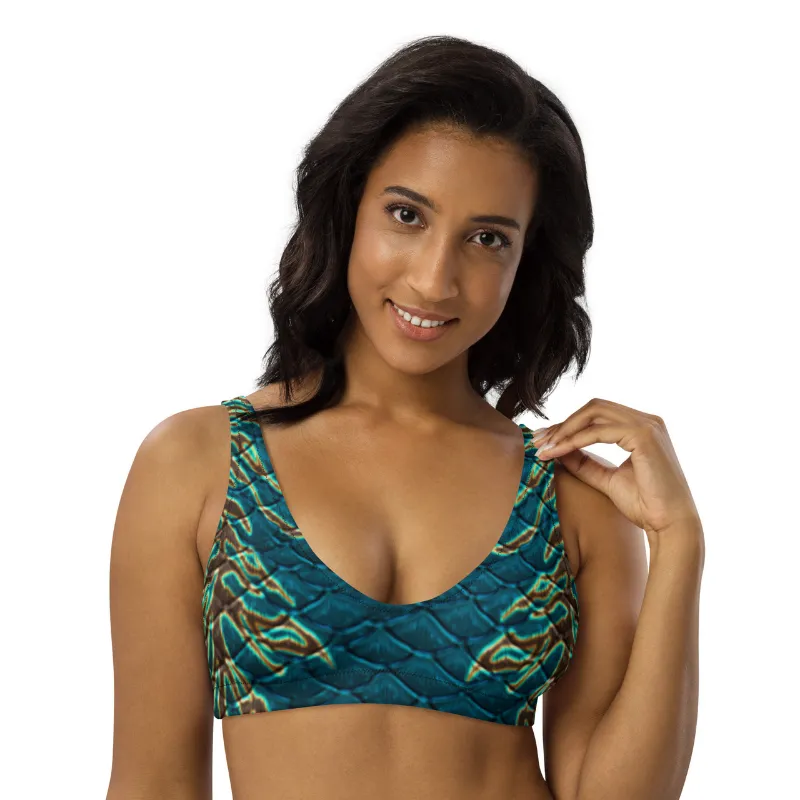 Sereia Guardiã Astrid recycled padded bikini top in a solid color