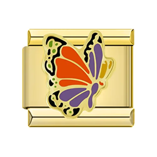 FabuLove Colorful butterfly charm with multicolor wings