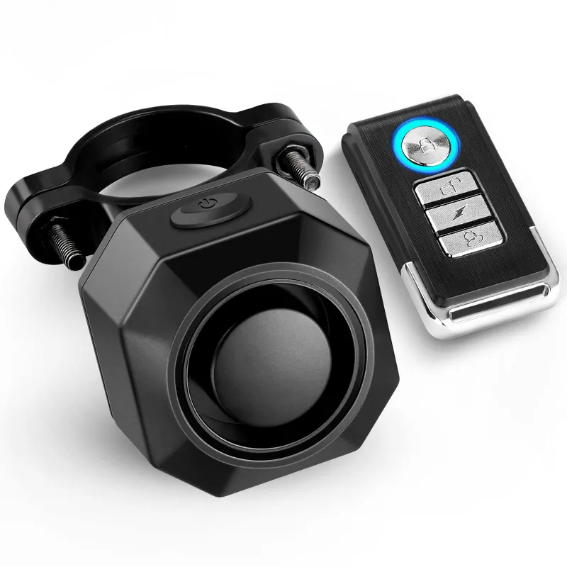 Wsdcam Bike Alarm with Remote USB Rechargeable mounted on bicycle frame with remote control