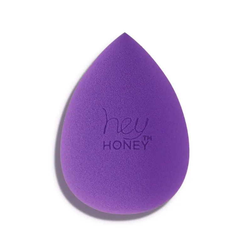 Hey Honey Blending Sponge makeup applicator in pink teardrop shape