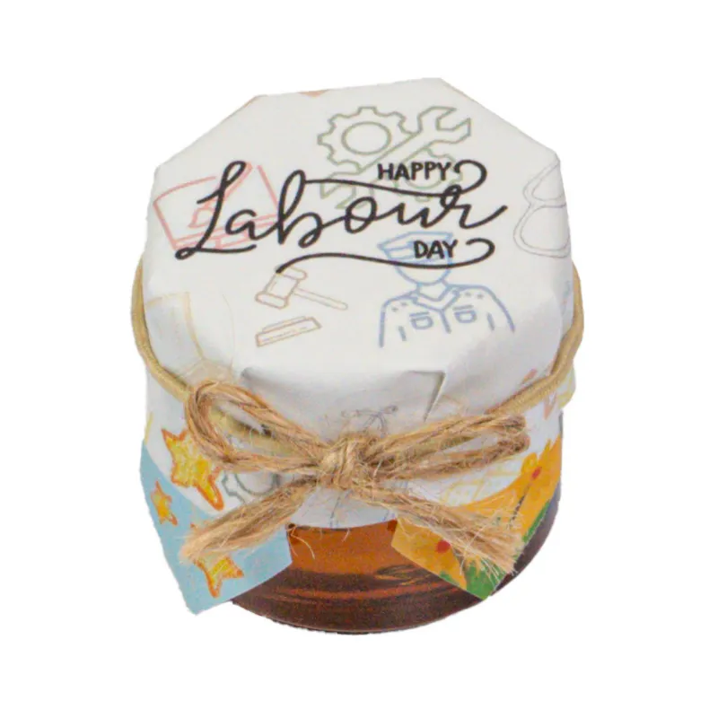 HoneySpree Sweet Labour Honey Jar, single mini honey jar in clear packaging